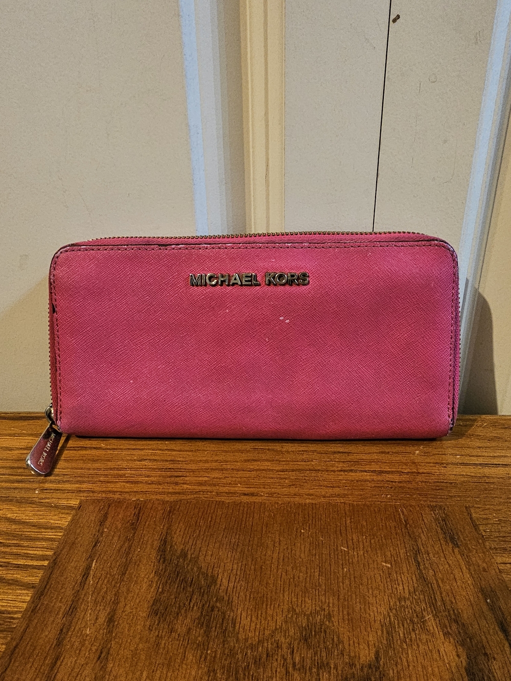 Michael Kors Pink Zip-Around Wallet